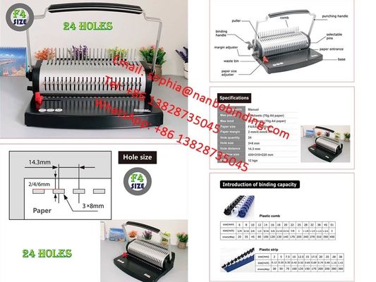 500 Sheets A4 Paper Comb Binding Machine For Document