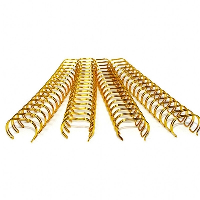 11.1 MM. Gouden Spiraalvormige Rollen Gouden Spiraal die Draad O van de Gouden Plateren de Dubbele Lijn voor Kalender binden